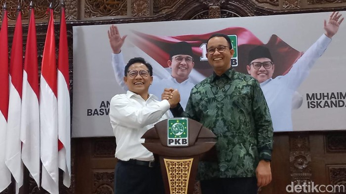 Anies Baswedan dan Muhaimin Iskandar (Cak Imin) di DPP PKB
