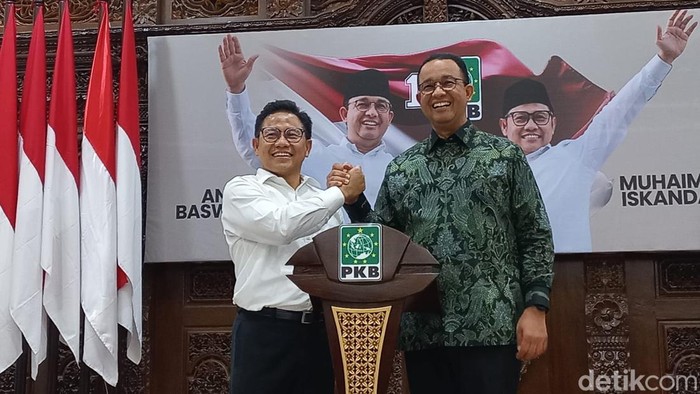 Anies Baswedan dan Muhaimin Iskandar (Cak Imin) di DPP PKB