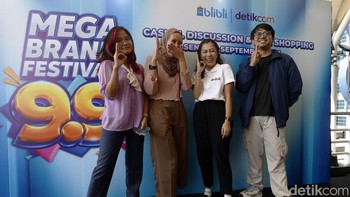 Semakin sore, acara semakin seru karena ada game adu belanja online. Foto: Rafida Fauzia