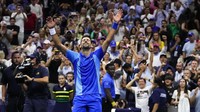 Dengan tambahan satu gelar ini, maka Djokovic kini sudah mengumpulkan 24 gelar Grand Slam dan makin menajamkan rekornya sebagai petenis pria tersukses di Open Era. (AP Photo/Mary Altaffer)  