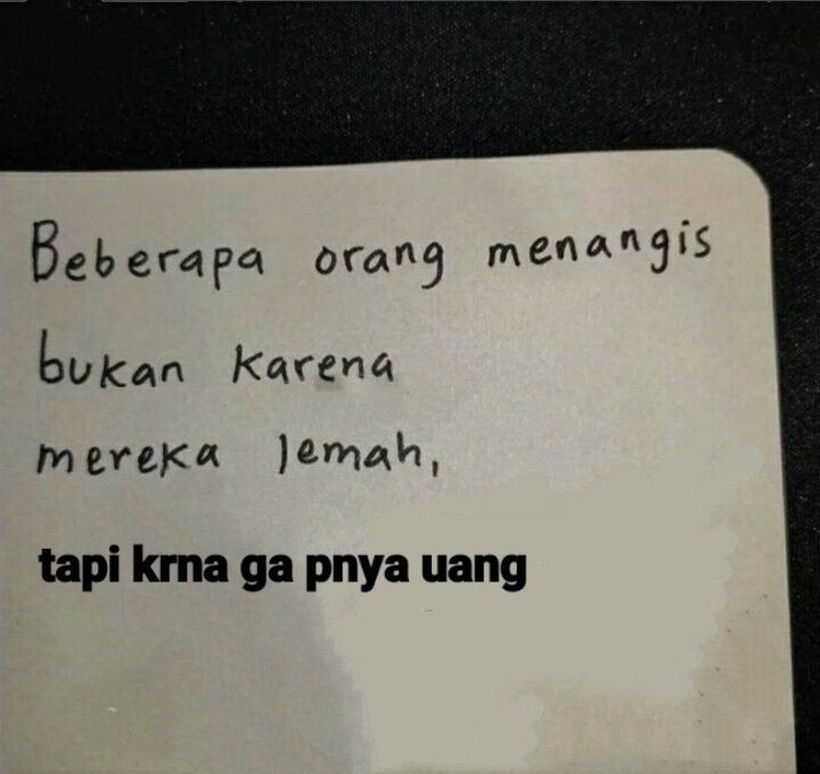 Cari uang memang nggak mudah, tetap semangat buat kamu agar lekas jadi orang kaya. Yuk, bisa, yuk!