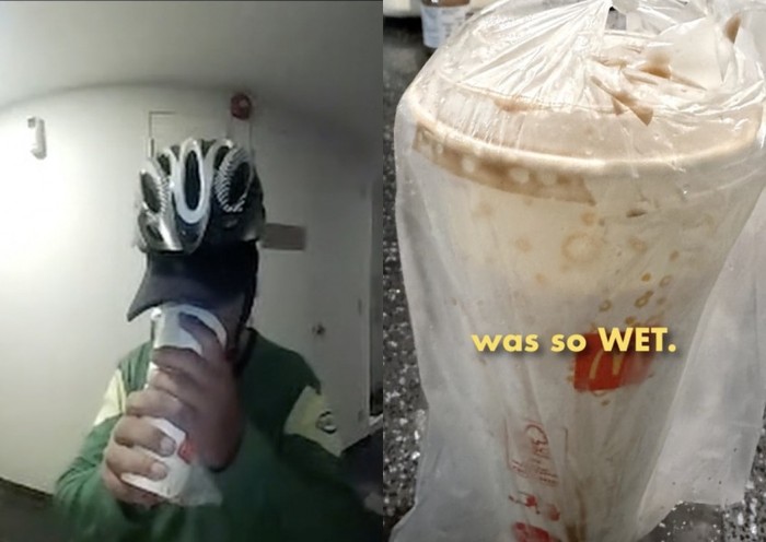Terlalu Haus, Driver Ojol Ini Teguk Minuman Pesanan Pelanggannya