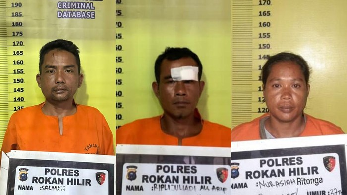 Pelaku pembunuhan Joni Iskandar di Rokan Hilir, Riau. (Istimewa)
