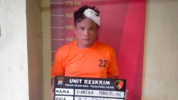 Pelaku penjambretan personel polisi di Medan. (Istimewa)