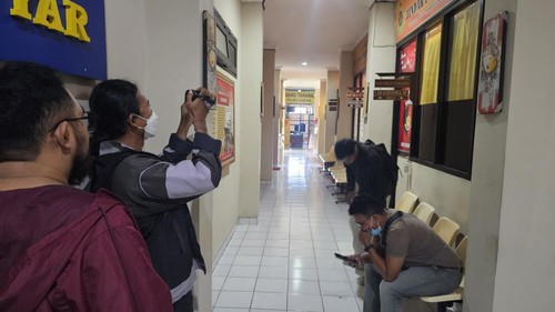 Kantor Polres Gianyar, dan ruangan tempat para saksi Ayuterra Resort diperiksa penyidik sat reskrim Polres Gianyar, Senin (11/9/2023).