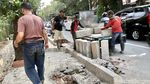 Revitalisasi Trotoar Jalan Wijaya, Begini Progresnya