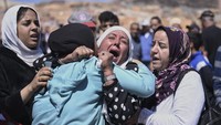 Korban tewas akibat gempa bumi berkekuatan Magnitudo 6,8 yang mengguncang Maroko bertambah menjadi 2.122 orang dengan ribuan orang lainnya luka-luka. (Fernando Sanchez/Europa Press via AP)  