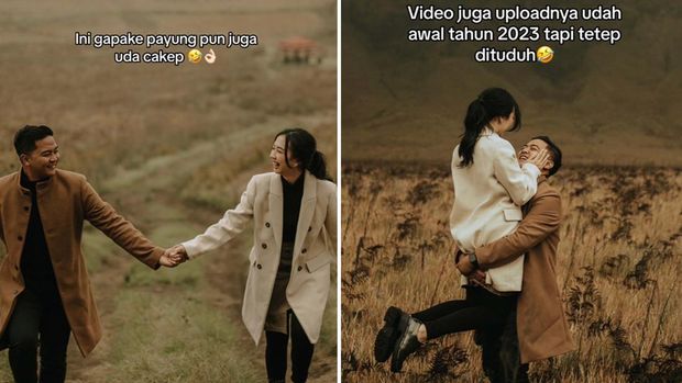 Foto prewedding di Bromo ini menjadi sasaran netizen yang salah komentar, viral di media sosial.