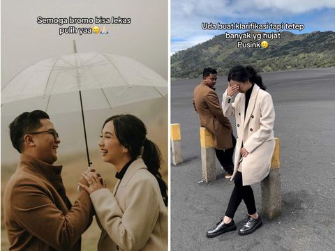 Foto prewedding di Bromo ini menjadi sasaran netizen yang salah komentar, viral di media sosial.