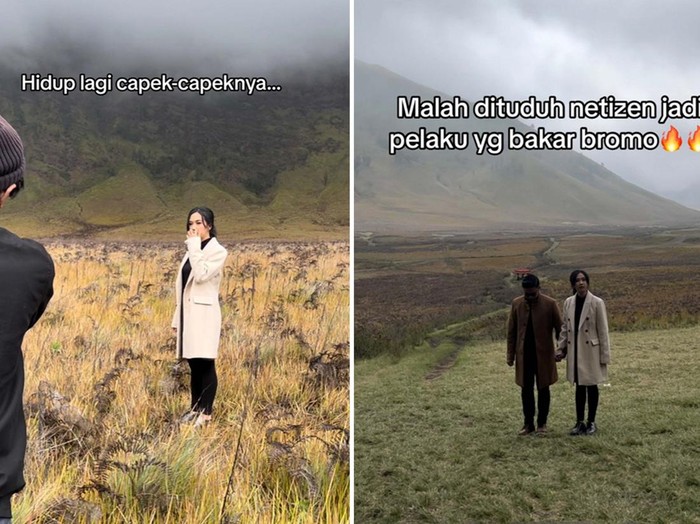 Foto prewedding di Bromo ini menjadi sasaran netizen yang salah komentar, viral di media sosial.