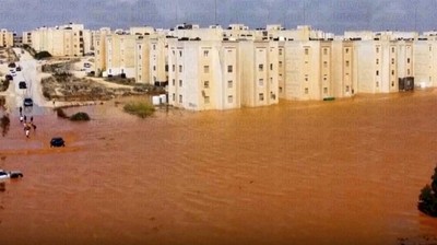Foto Udara Libya Dikepung Banjir Akibat Badai Daniel