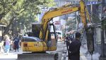 Jalur Pejalan Kaki Dibangun di Stasiun Sudirman, Ini Potretnya