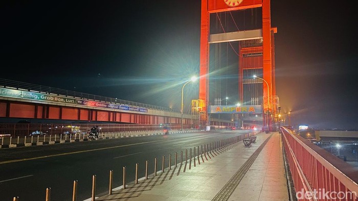 Kabut asap di Palembang.