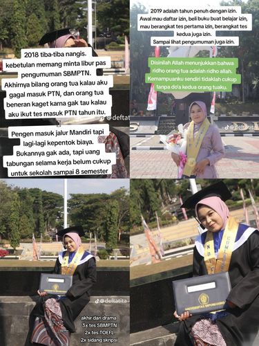 Kisah Dewi Fitri Titasari yang curhat pernah dianggap remeh oleh calon ibu mertua Kisah Dewi Fitri Titasari yang curhat pernah dianggap remeh oleh calon ibu mertua, karena bekerja di salah satu minimarket. Kini buktikan bisa sukses dan cumlaude di PTN. Kisahnya langsung viral di media sosial.