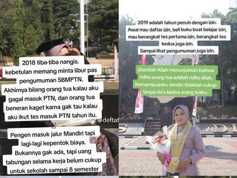 Kisah Dewi Fitri Titasari yang curhat pernah dianggap remeh oleh calon ibu mertua Kisah Dewi Fitri Titasari yang curhat pernah dianggap remeh oleh calon ibu mertua, karena bekerja di salah satu minimarket. Kini buktikan bisa sukses dan cumlaude di PTN. Kisahnya langsung viral di media sosial.