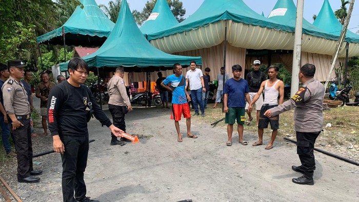 Lokasi korban tersengat listrik (Dok Polres Rohil)