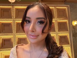 8 Potret Millen Cyrus di Acara Mitoni Aurel Hermansyah, Wajahnya Bikin Salfok