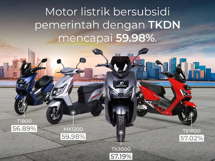 Motor listrik (foto:instagram unitedmotor.id)