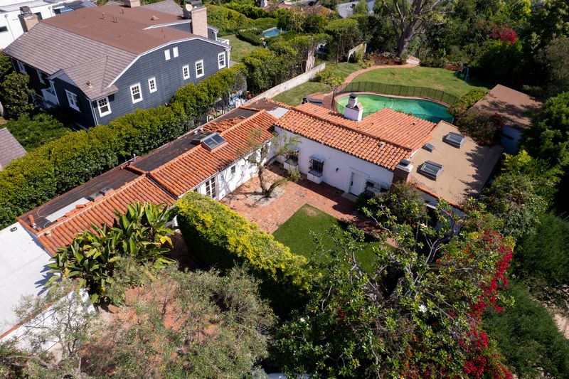View of Marilyn Monroe's Spanish Colonial-style former house as Los Angeles City Council voted to launch a process to designate actress Marilyn Monroe's former home, where she died of a drug overdose in 1962, a historic and cultural monument, blocking plans to demolish the property, in Los Angeles, California, U.S., September 11, 2023. REUTERS/Mike Blake
