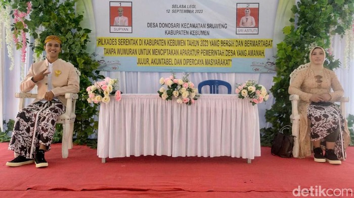 Pilkades Serentak Desa Donosari, Kecamatan Sruweng dan Desa Kutowinangun, Kecamatan Kutowinangun, Kebumen, Selasa (12/9/2023).
