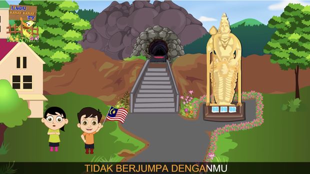 A Malaysian Malay children's song HELO KUALA LUMPUR follows the song halo halo bandung.  (Youtube Screenshot of Kanak TV Songs)