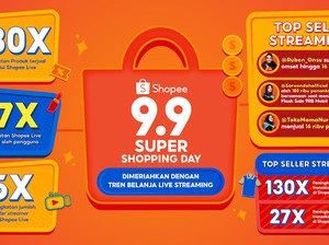 9.9 Super Shopping Day, Produk Terjual di Shopee Live Naik 30 Kali Lipat