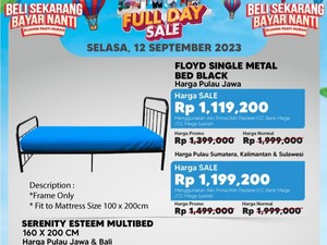 Besok Ada Transmart Full Day Sale! Beli Tempat Tidur Hemat Rp 14 Jutaan
