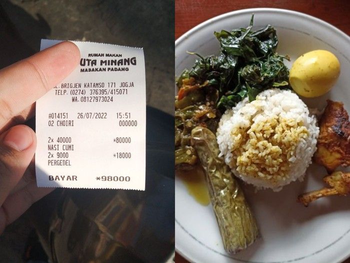 5 Curhatan Netizen Keluhkan Harga Nasi Padang yang Mahal
