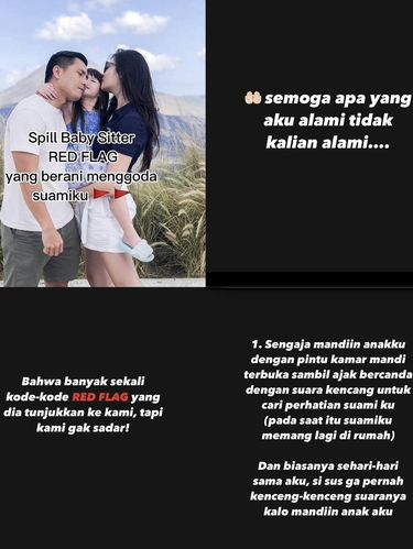 Curhat istri spill baby sitter yang red flag karena menggoda suaminya, viral di TikTok.