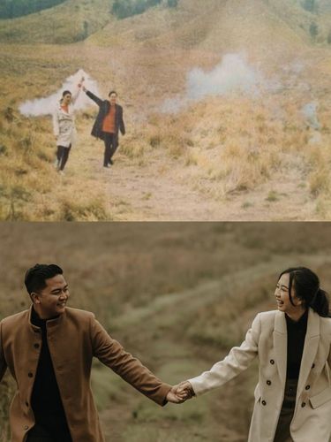 Foto prewedding di Bromo ini menjadi sasaran netizen yang salah komentar, viral di media sosial.