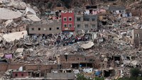 Sementara Gempa bumi terburuk di Maroko pada zaman modern terjadi pada tahun 1960 di dekat kota Agadir di bagian barat yang menewaskan sedikitnya 12.000 orang. REUTERS/Emilie Madi  