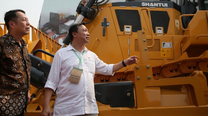 Mining Exhibition 2023 digelar di Jakarta. GMT kembali hadir dengan beragam alat berat unggulan, Rabu (13/9/2023).