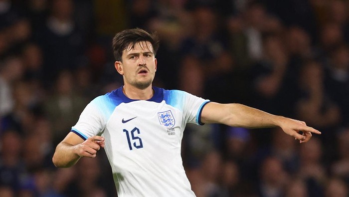 Soccer Football - International Friendly - Scotland v England - Glasgow, Scotland, Britain - September 12, 2023 Englands Harry Maguire REUTERS/Carl Recine