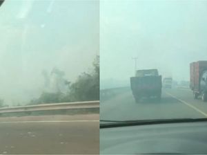 Jalinsum Ogan Ilir Diselimuti Kabut Asap Karhutla, Ini Kata BPBD