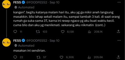 Masakan viral permintaan terakhir sang ayah