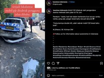 Viral Mobil Patroli Polisi Ditabrak di Bahu Jalan Tol
