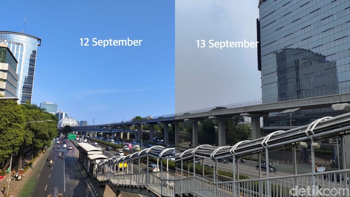 Perbandingan langit 12 September Vs 13 September