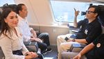Potret Jokowi Jajal Kereta Cepat Jakarta-Bandung Bareng Artis