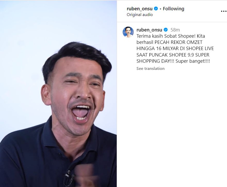 Tangkapan Layar Instagram Ruben Onsu (@ruben_onsu)