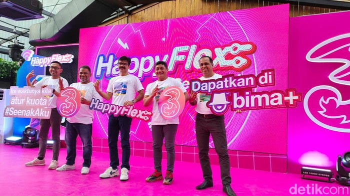 Tri merek besutan Indosat Ooredoo Hutchison (IOH) merilis produk HappyFlex yang memungkinkan pelanggan mengatur besaran kuota, masa aktif, hingga harganya.