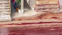 Video yang beredar online menunjukkan semburan air berwarna merah mengalir menuruni bukit melintasi kota yang berpenduduk lebih dari 2.000 orang itu. Pihak Pabrik Penyulingan Levira, dalam sebuah pernyataan yang diposting di Facebook pada hari Senin, mengatakan pihaknya sangat menyesali kejadian tersebut. Disebutkan bahwa penyebab insiden tersebut sedang diselidiki oleh pihak berwenang dan akan bertanggung jawab penuh. Instagram @pitstore223/via REUTERS