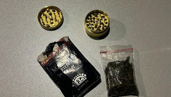 Barang bukti ganja yang ditemukan polisi dari 4 pemuda di KBB