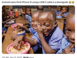 Meme iPhone 15 Pakai USB-C, Sudah Tak Bisa Flexing