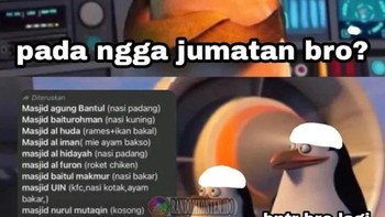 Wah, ini niatnya mau salat apa cari nasi kotak? Foto: Instagram/asupan.mim