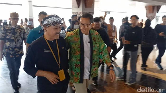 Menparekraf Sandiaga Uno di Karanganyar, Kamis (14/9/2023).