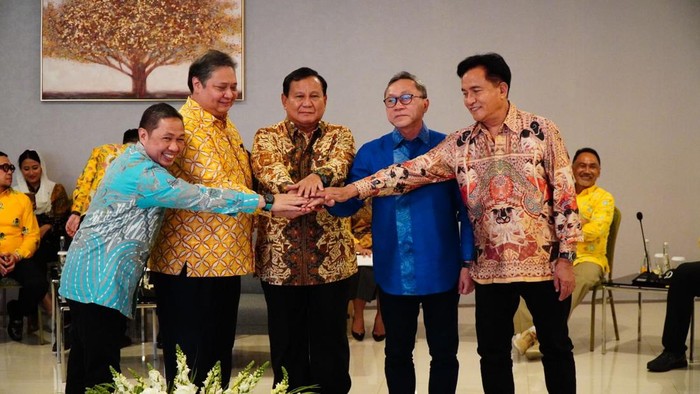 Momen Akrab Prabowo dan Para Elite Koalisi Indonesia Maju