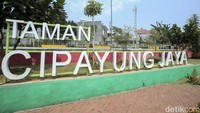 Taman ini terletak di Kelurahan Cipayung Jaya, Kecamatan Cipayung, Depok, Kamis (14/9/2023).  