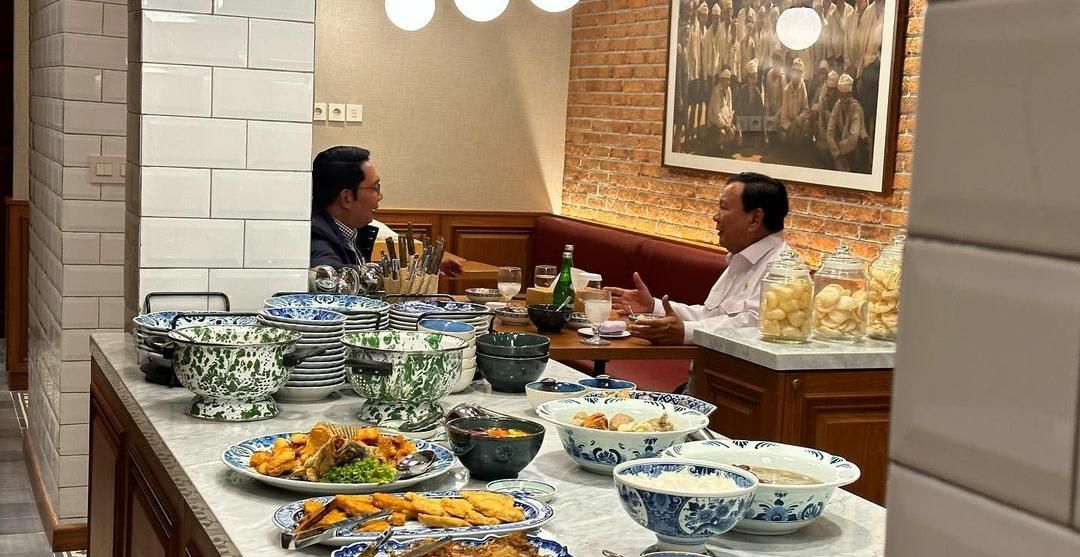 Prabowo makan malam bareng Ridwan Kamil