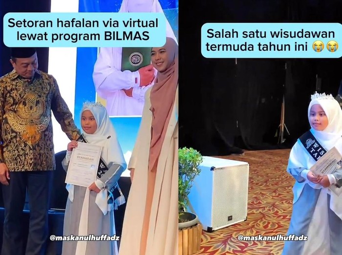 Sakhi, bocah 8 tahun yang jadi wisudawan tahfiz termuda 2023