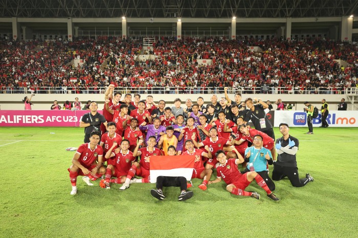 Timnas Indonesia U-23 lolos ke Piala Asia U-23 2024 di Qatar.
